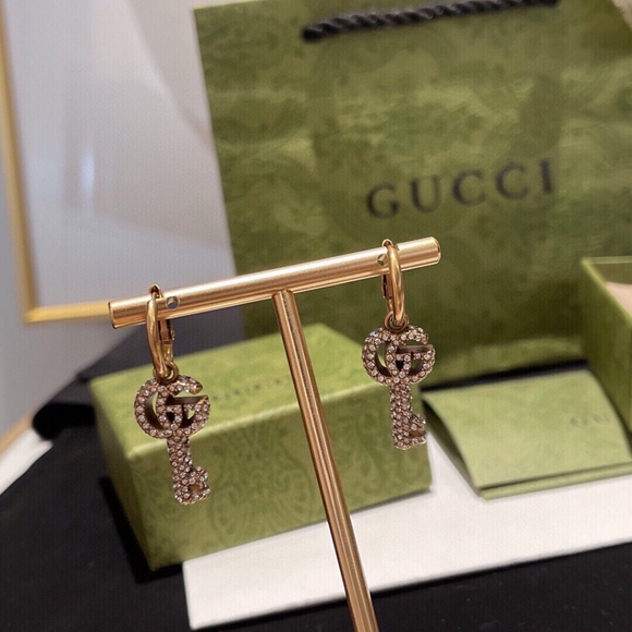 Gucci crystal double G key earrings - Picture 6 of 6